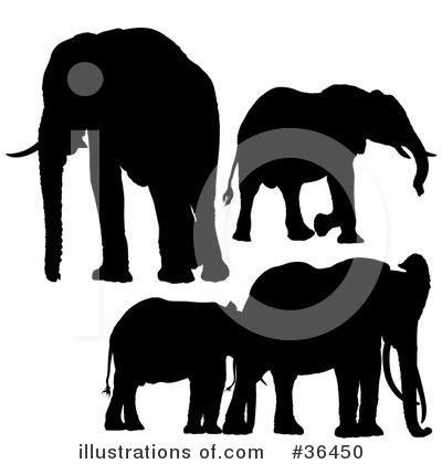 Royalty-Free (RF) Elephant Clipart Illustration by dero - Stock Sample #36450