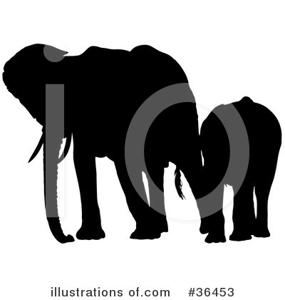 Royalty-Free (RF) Elephant Clipart Illustration by dero - Stock Sample #36453