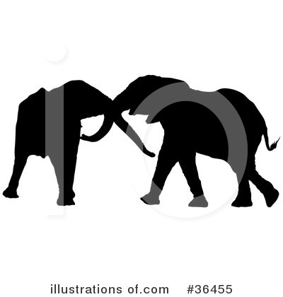 Royalty-Free (RF) Elephant Clipart Illustration by dero - Stock Sample #36455