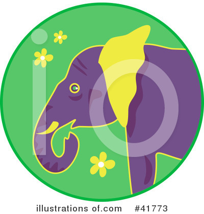 Royalty-Free (RF) Elephant Clipart Illustration by Prawny - Stock Sample #41773