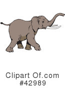 Elephant Clipart #42989 by Dennis Holmes Designs