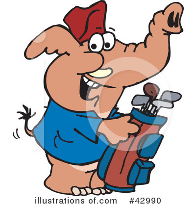 Golfing Clipart #42990 by Dennis Holmes Designs