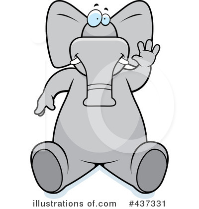 Royalty-Free (RF) Elephant Clipart Illustration by Cory Thoman - Stock Sample #437331
