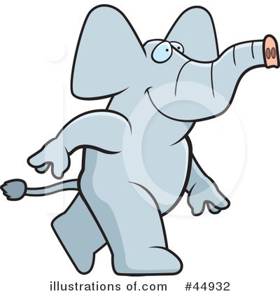 Royalty-Free (RF) Elephant Clipart Illustration by Cory Thoman - Stock Sample #44932