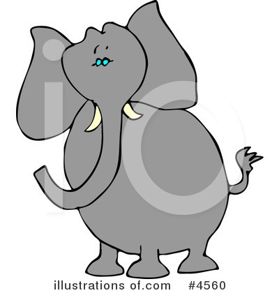Royalty-Free (RF) Elephant Clipart Illustration by djart - Stock Sample #4560