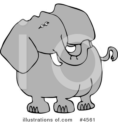 Royalty-Free (RF) Elephant Clipart Illustration by djart - Stock Sample #4561
