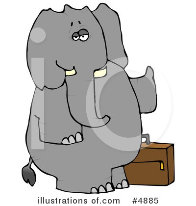 Royalty-Free (RF) Elephant Clipart Illustration by djart - Stock Sample #4885