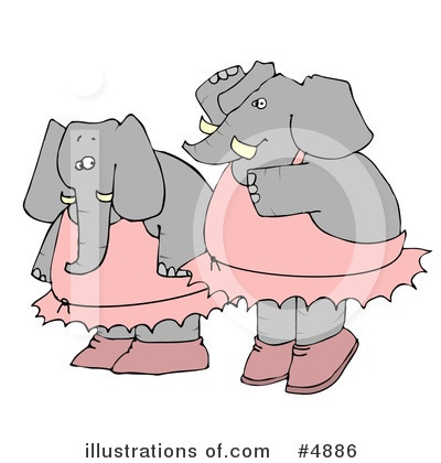 Royalty-Free (RF) Elephant Clipart Illustration by djart - Stock Sample #4886