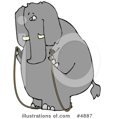 Royalty-Free (RF) Elephant Clipart Illustration by djart - Stock Sample #4887