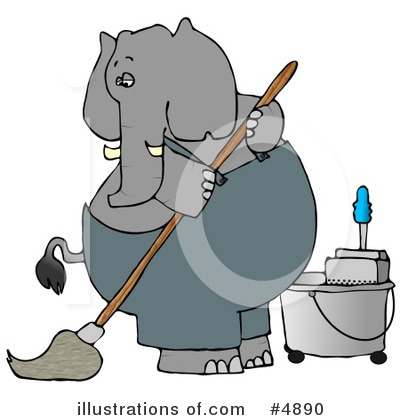 Royalty-Free (RF) Elephant Clipart Illustration by djart - Stock Sample #4890