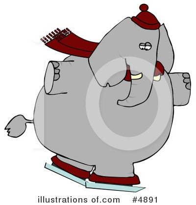 Royalty-Free (RF) Elephant Clipart Illustration by djart - Stock Sample #4891