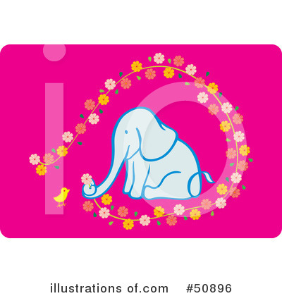 Royalty-Free (RF) Elephant Clipart Illustration by Cherie Reve - Stock Sample #50896