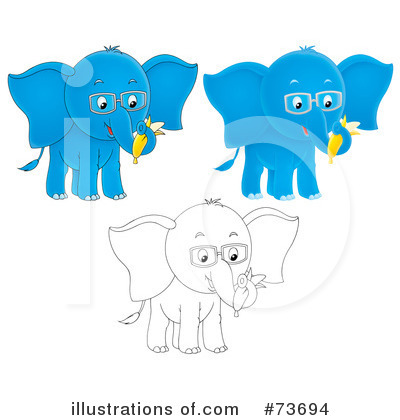 Royalty-Free (RF) Elephant Clipart Illustration by Alex Bannykh - Stock Sample #73694