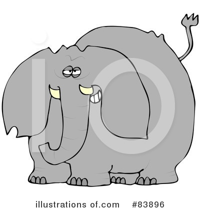 Royalty-Free (RF) Elephant Clipart Illustration by djart - Stock Sample #83896