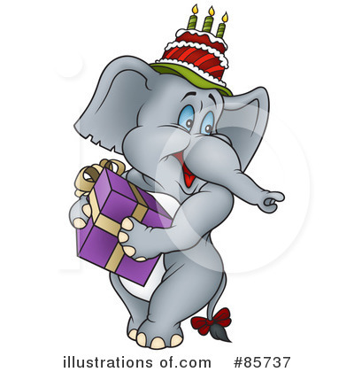 Royalty-Free (RF) Elephant Clipart Illustration by dero - Stock Sample #85737