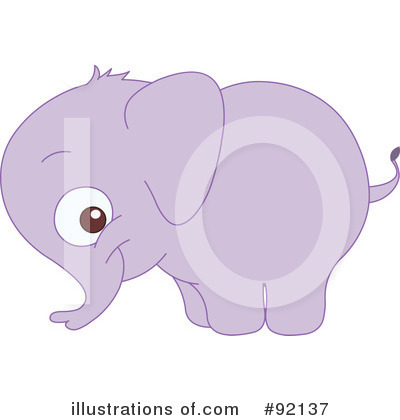 Royalty-Free (RF) Elephant Clipart Illustration by yayayoyo - Stock Sample #92137