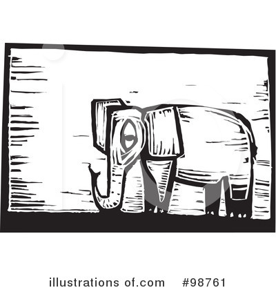 Royalty-Free (RF) Elephant Clipart Illustration by xunantunich - Stock Sample #98761