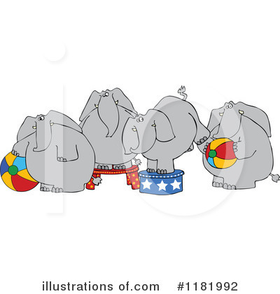 Royalty-Free (RF) Elephants Clipart Illustration by djart - Stock Sample #1181992