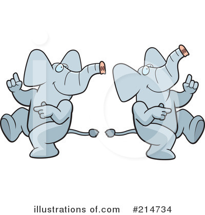 Royalty-Free (RF) Elephants Clipart Illustration by Cory Thoman - Stock Sample #214734