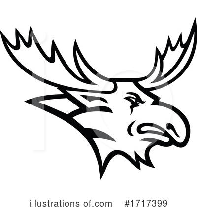 Royalty-Free (RF) Elk Clipart Illustration by patrimonio - Stock Sample #1717399
