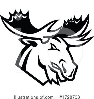 Royalty-Free (RF) Elk Clipart Illustration by patrimonio - Stock Sample #1728733