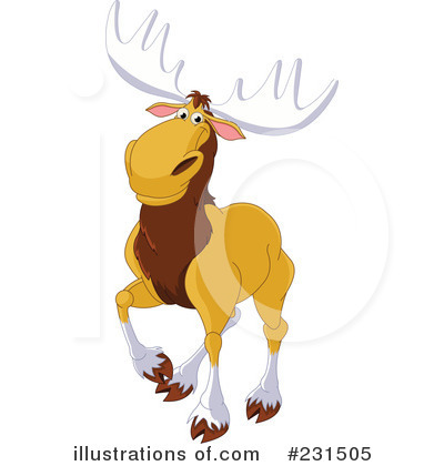 Royalty-Free (RF) Elk Clipart Illustration by Pushkin - Stock Sample #231505