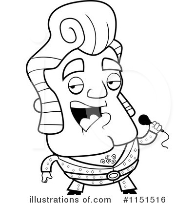Royalty-Free (RF) Elvis Impersonator Clipart Illustration by Cory Thoman - Stock Sample #1151516