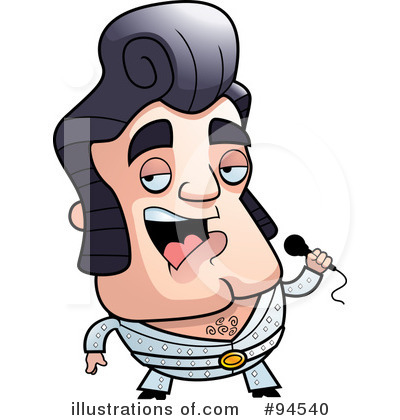 Royalty-Free (RF) Elvis Impersonator Clipart Illustration by Cory Thoman - Stock Sample #94540