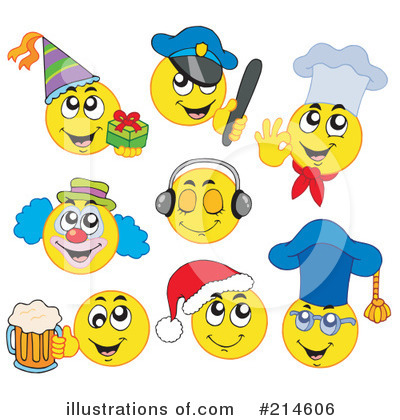 Royalty-Free (RF) Emoticons Clipart Illustration by visekart - Stock Sample #214606