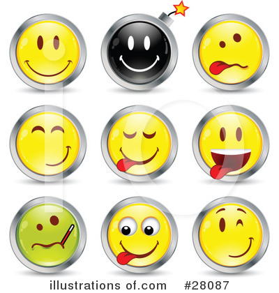 Royalty-Free (RF) Emoticons Clipart Illustration by beboy - Stock Sample #28087