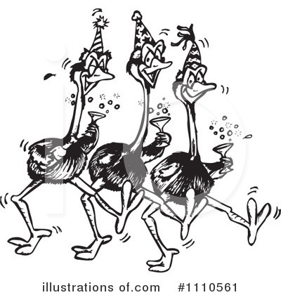 Royalty-Free (RF) Emu Clipart Illustration by Dennis Holmes Designs - Stock Sample #1110561