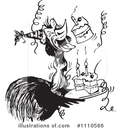 Royalty-Free (RF) Emu Clipart Illustration by Dennis Holmes Designs - Stock Sample #1110566