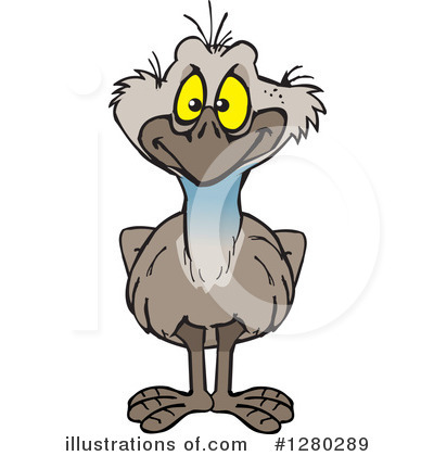 Royalty-Free (RF) Emu Clipart Illustration by Dennis Holmes Designs - Stock Sample #1280289