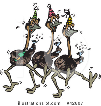 Royalty-Free (RF) Emu Clipart Illustration by Dennis Holmes Designs - Stock Sample #42807