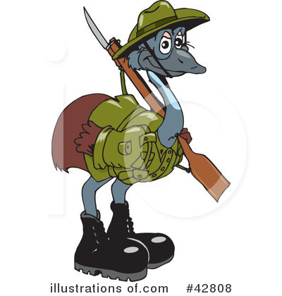 Emu Clipart #42808 by Dennis Holmes Designs