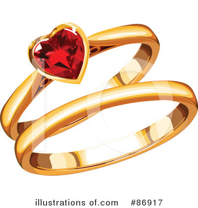 Royalty-Free (RF) Engagement Ring Clipart Illustration by Pushkin - Stock Sample #86917
