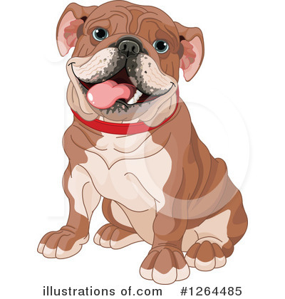 Royalty-Free (RF) English Bulldog Clipart Illustration by Pushkin - Stock Sample #1264485