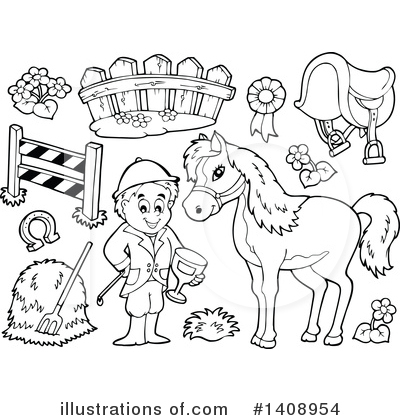 Royalty-Free (RF) Equestrian Clipart Illustration by visekart - Stock Sample #1408954
