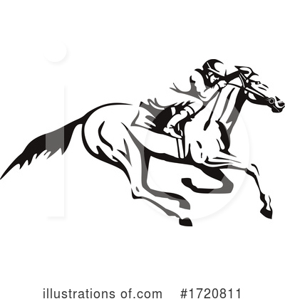 Horse Racing Clipart #1720811 by patrimonio