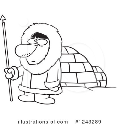 Royalty-Free (RF) Eskimo Clipart Illustration by toonaday - Stock Sample #1243289