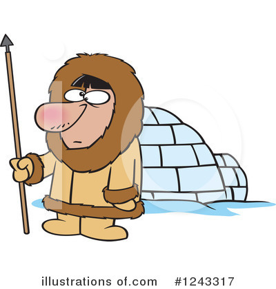 Royalty-Free (RF) Eskimo Clipart Illustration by toonaday - Stock Sample #1243317