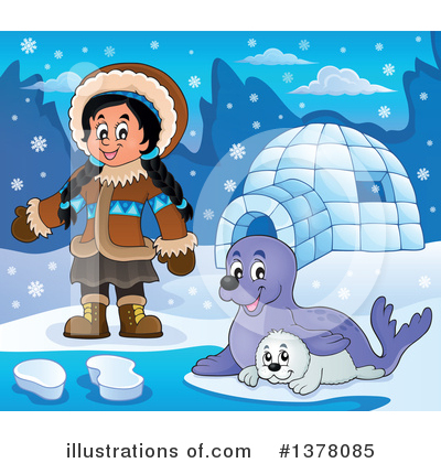 Royalty-Free (RF) Eskimo Clipart Illustration by visekart - Stock Sample #1378085