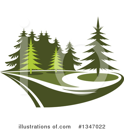 Royalty-Free (RF) Evergreen Clipart Illustration by Vector Tradition SM - Stock Sample #1347022