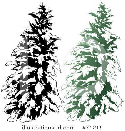 Royalty-Free (RF) Evergreen Clipart Illustration by dero - Stock Sample #71219