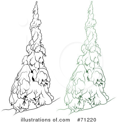 Royalty-Free (RF) Evergreen Clipart Illustration by dero - Stock Sample #71220
