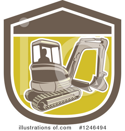 Bulldozer Clipart #1246494 by patrimonio
