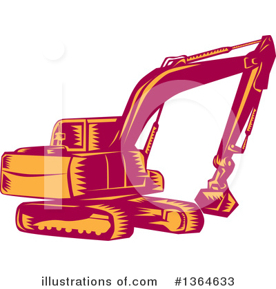 Royalty-Free (RF) Excavator Clipart Illustration by patrimonio - Stock Sample #1364633
