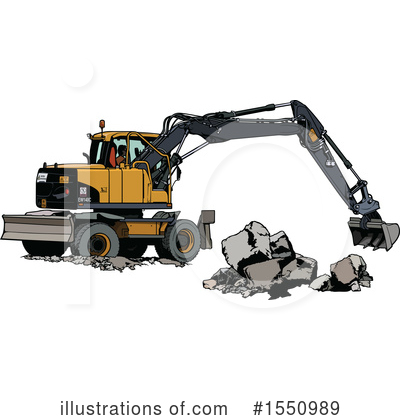 Royalty-Free (RF) Excavator Clipart Illustration by dero - Stock Sample #1550989