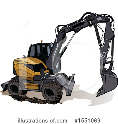 Royalty-Free (RF) Excavator Clipart Illustration by dero - Stock Sample #1551069