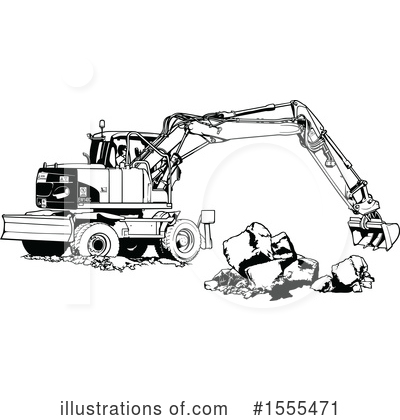 Royalty-Free (RF) Excavator Clipart Illustration by dero - Stock Sample #1555471